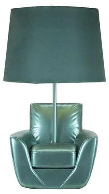 Immagine prodotto di Lampada da comodino Midcentury Turchese in resina con paralume in tessuto