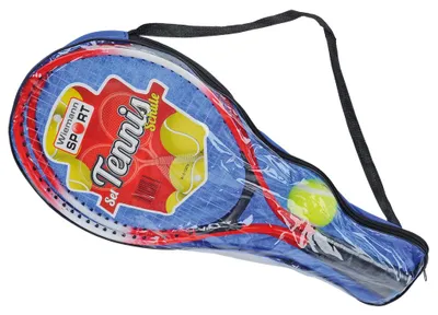 Produktbild von Tennis-Set mit 2 Schlägern, Ball und Tragetasche für Kinder
