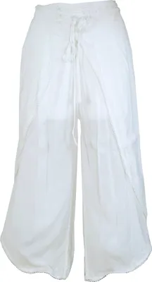 Produktbild von Palazzohose, Boho Hosenrock, Orienthose, Sommerhose - Weiß, Damen, Viskose, Hosen