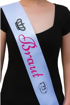 Produktbild von Oblique Unique Schärpe Braut JGA Junggesellinnenabschied Hen Party Krone weiß