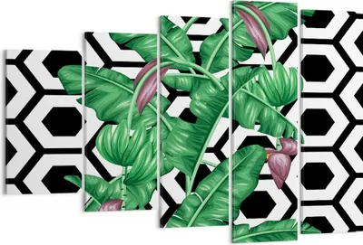 Produktbild von Bild auf Leinwand - Leinwandbild - Blatt Pflanze Blume - 150x100cm - Wand Bild - Wanddeko - Leinwanddruck - Bilder - Kunstdruck - Wanddekoration - Leinwand bilder - Wandkunst - EG150x100-3798
