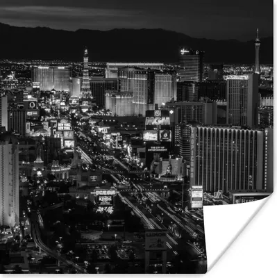 Produktbild von MuchoWow® Poster Las Vegas bei Nacht 75x75 cm - Wand Dekoration