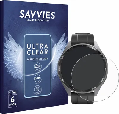 Produktbild von 6x Für Hama Smartwatch 7010 Schutzfolie Savvies Displayschutz Display Schutz Folie Klar Transparent