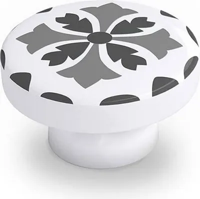 Image de Boutons Meuble Bois Gris Rei Design Intemporel, Installation Facile - Rei