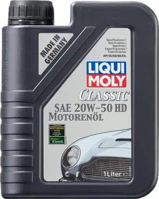 Produktbild von LIQUI MOLY Classic Motoroil HD für 20W-50 1 Liter Motoröl Motorenöl Mineralisch Öl