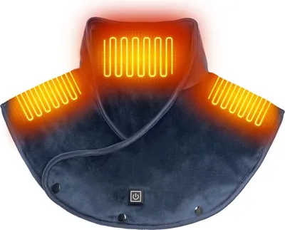 Immagine prodotto di INF Scaldacollo e scialle riscaldati ricaricabili - Avvolgimento elettrico a 3 zone Blu