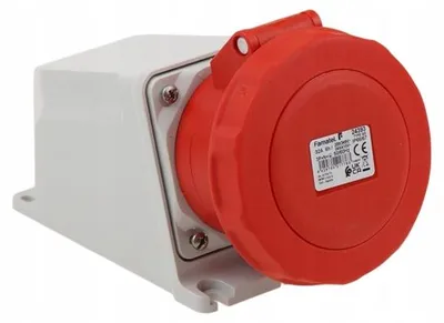 Produktbild von FAMATEL Starkstromsteckdose 24393 IP67 32A 5-polig rot