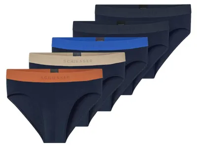 Produktbild von Schiesser 5er Pack 95/5 Baumwolle Rio Slip / Unterhose Sportlicher Webgummibund, Bequeme Beinausschnitte, Angenehm weich und formstabil