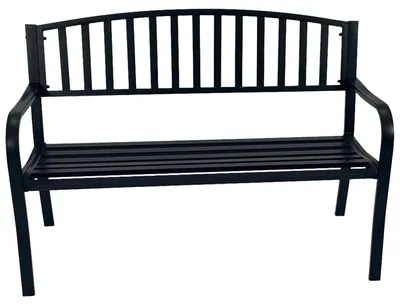 Produktbild von Gartenbank 2-Sitzer 63 x 127 x 85 cm Stahl Schwarz