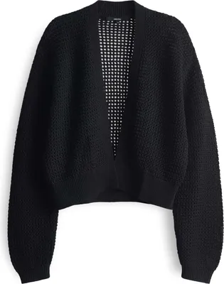 Produktbild von someday. Damen Poncho-Strickjacke Schwarz Größe 38