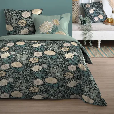 Produktbild von 3-teilige florale Bettwäsche aus Baumwolle