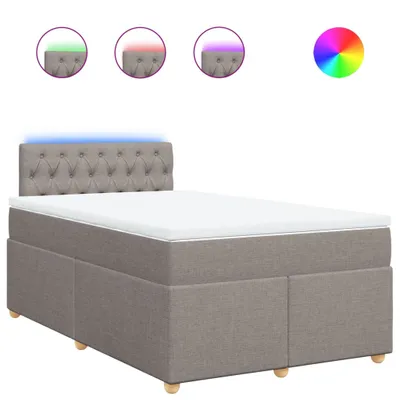 Produktbild von vidaXL Boxspringbett mit Matratze Taupe 120x190 cm Stoff
