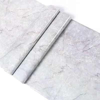 Produktbild von Marmor-Kontaktfolie für Arbeitsplatten 400 x 40 cm, wasserfest, selbstklebend, abnehmbar, auch für Küchenschränke geeignet, dekorative, selbstklebende Regaleinlage