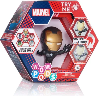 Image de Marvel Iron Man Marvel Gold Wow Pod (noir & armure) Figurine Multicolore 3-6 Years Multicolore 3-6 Years