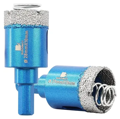 Obrázok produktu pre Diamantové vrtáky 2 kusy, priemer 28 mm, určené na vŕtanie keramiky, granitu, porcelánu a muriva