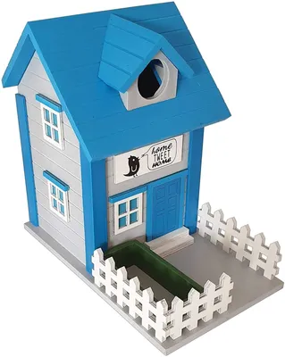 Produktbild von Omgoods - Vogelhaus, wetterfest - Futterhaus für Vögel - Vogelhaus für Meisen - Vogelhaus für Pfostenmontage - Bausatz für Vogelhaus - Multiplex mit Isolierung - Nistkasten