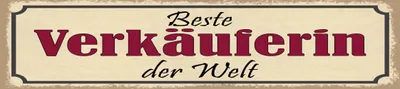Produktbild von vianmo Holzschild 10x46 cm beste Verkäuferin der Welt