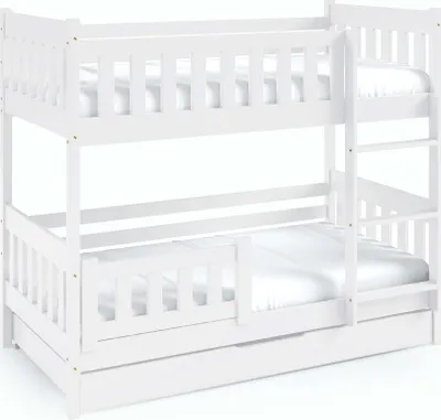 Produktbild von FURNLUX Etagenbett Lila Weiss 80x190cm / Hauptfarbe: Weiß / Abmessungen: 86 x 141 x 198 cm