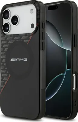 Obrázek produktu pro Pouzdro Mercedes AMG MagSafe iPhone 17 Pro Max plastové černé červené logo