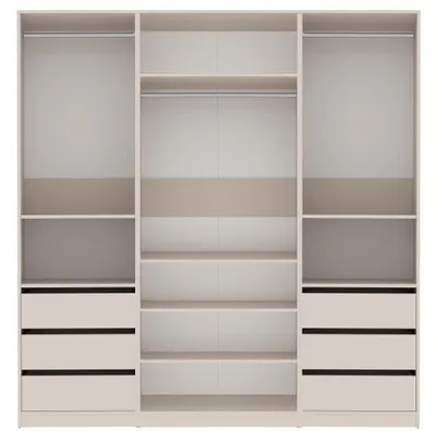 Produktbild von Marmex Möbel Garderobenschrank TRES SET T Ankleidezimmer Graubeige Cashmere 200 x 206 x 51 cm