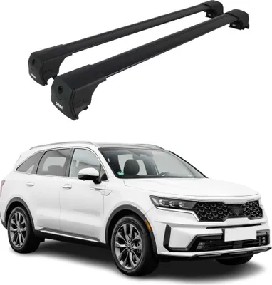 Produktbild von Dachträger Grundtäger für Kia Sorento mk4 2021-2026 75kg Aluminium Schwarz 2 tlg