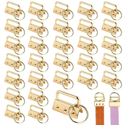 Schlüsselband-Clips, 30 Stück, 32 mm, Gold