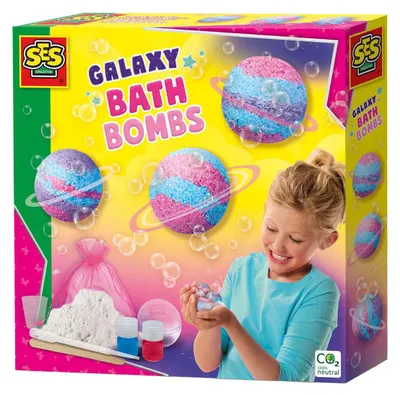 Produktbild von SES Creative 14769 - Galaxy-Badebomben Selber Machen - DIY Badebomben Set für Kinder - Spaß & Wissenschaft, Bastelset für Kinder, 8 Jahr(e), Mehrfarbig