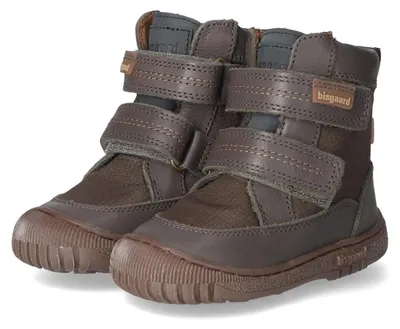Productafbeelding van Bisgaard Uni winterlaarzen voor kinderen, model HUXIE TEX, kleur grijs, materiaal: leer en textiel, maat: 26