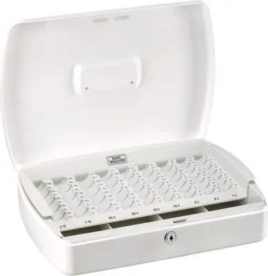 Immagine prodotto di Burg-Wächter ZK 2307 EURO Cassetta per contanti "Office" - 330 x 235 x 75 mm, bianco
