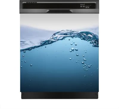 Produktbild von Magnete Dekorative 60x60 cm Küche Magnetmatte Spülmaschine - blaue Wasserwelle