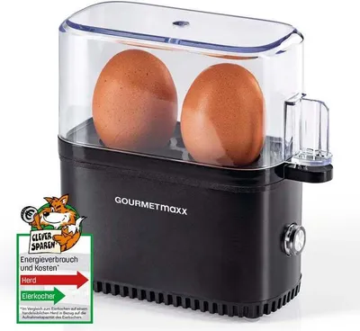 Produktbild von GOURMETmaxx Eierkocher Kompakt 2.0 - schwarz matt