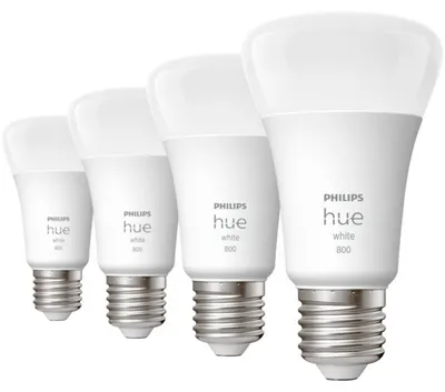 Immagine prodotto di Philips Hue White 4 Lampadine Smart E27 60 W