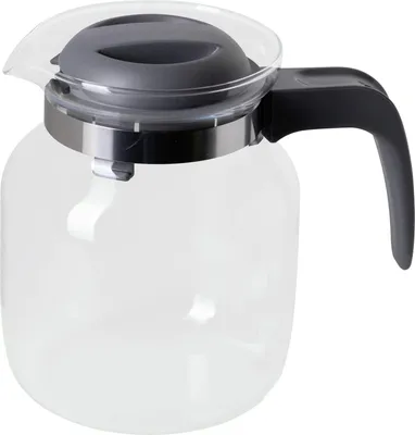 Produktbild von wenco Glaskanne 1,25 l grau Ideal für Tee, Kaffee und Kaltgetränke, mit Deckel und Ausguss-Öffnung