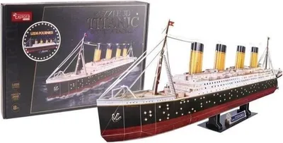 Immagine prodotto di Puzzle 3D Titanic luminoso, gioco di costruzione EXPLORA, 266 pezzi, 88 cm, dai 8 anni in su