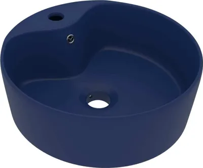 Produktbild von Luxus-Waschbecken mit Überlauf Matt Dunkelblau 36x13 cm Keramik