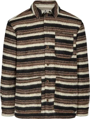Produktbild von Anerkjendt akotto wool stripe overshirt chocolate brown