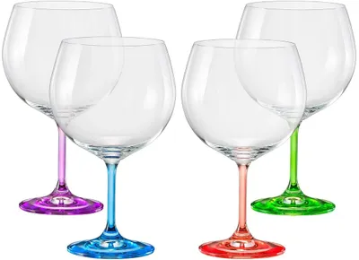 Produktbild von Gin & Tonic Cocktailgläser Weingläser Rainbow Kristallgläser 820 ml 4er Set Crystalex Bohemia
