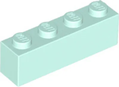 Zdjęcie produktu dla LEGO: 50 klocków 1x4, jasnoniebieski