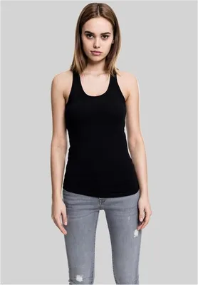 Image de Urban Classics Ladies - JERSEY Débardeur noir - XS