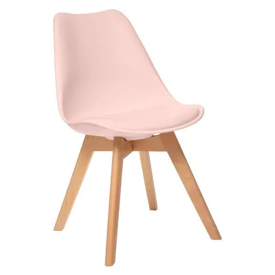 Produktbild von Stuhl "baya" beine buche rosa - Atmosphera créateur d'intérieur