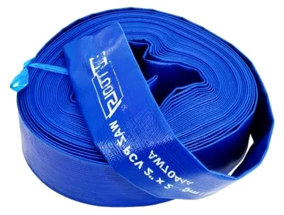Produktbild von Wasserschlauch aus PVC, Farbe Blau, mit einem Durchmesser von 2 Zoll und einer Länge von 100 Metern