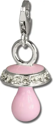 Productafbeelding van SilberDream bedel hanger, roze zirkonia, 925 echt zilver, model FC676