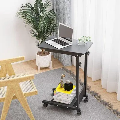 Obrázek produktu pro Mobilní stolek – Pracovní stolek – Pohodlná práce – Skládací a otočný – 56,5 x 37 cm – Černý