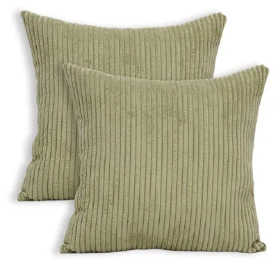 Produktbild von Lumali Dekokissen Olivgrün 45x45 cm , Kissenbezug aus Samtcord , Wohnzimmer Deko , Kissenhüllen