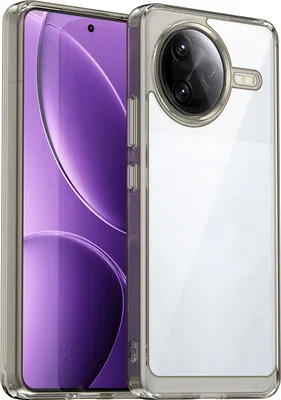 Produktbild von Schutzhülle für Xiaomi Poco F7 Ultra Klar Rückseite Stoßfeste TPU Silikon Bumper Hülle Grau