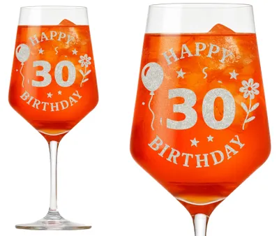 Produktbild von Valhalla Weinglas Exoda graviert 1 Stück 350ml spülmaschinenfest für 30. Geburtstag