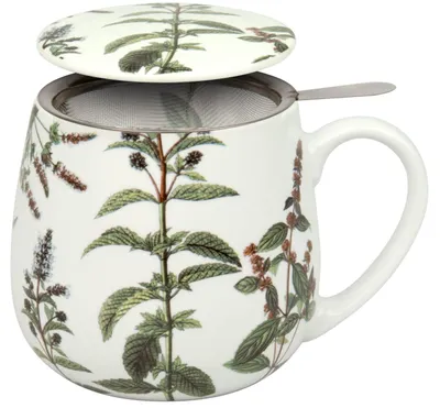 Teetasse Pfefferminz 0,4 L Porzellan Weiß spülmaschinengeeignet