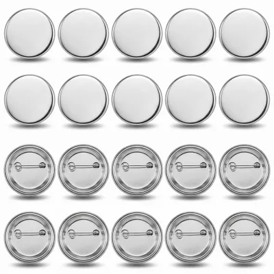 100 leere Anstecknadeln, 25 mm, Metall, DIY-Bastelset