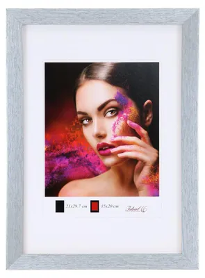Produktbild von Holz Bilderrahmen Lifestyle Plexi Foto Rahmen Collage Wanddeko Poster HR-25 - Farbe: Silber | Format: 30x30