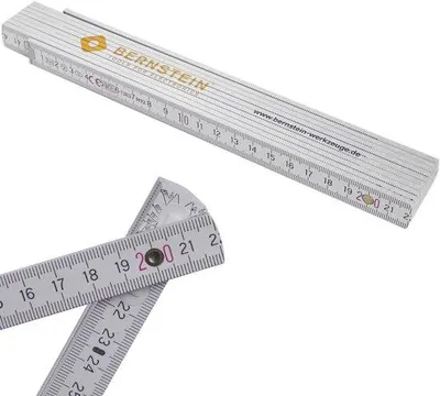 Immagine prodotto di Righello in legno da 2 m, bianco, ideale per le fiere
